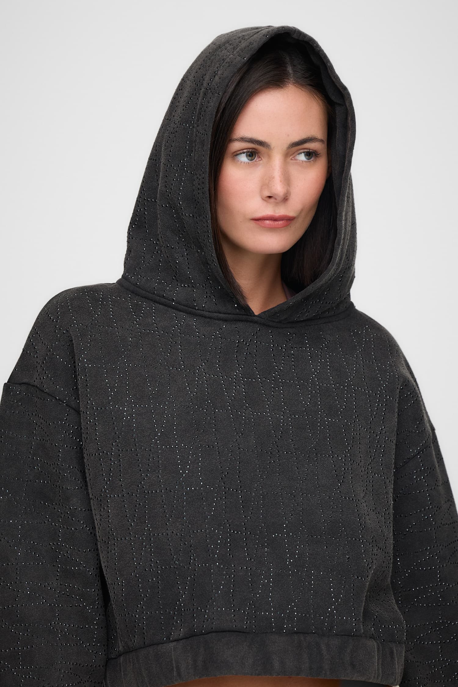 BUZO HOODIE FAME STRASS